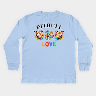 Pitbull LOVE Kids Long Sleeve T-Shirt